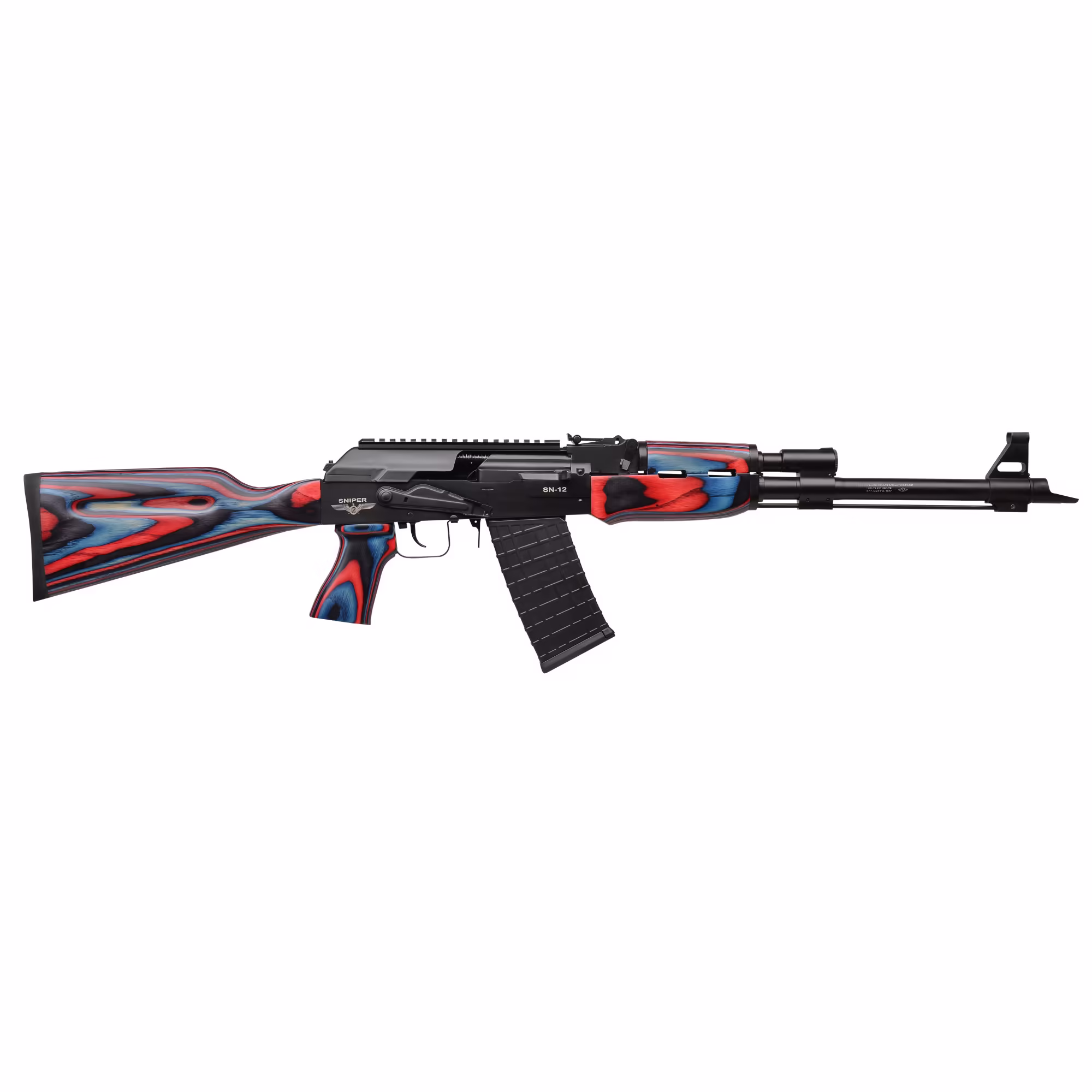 Sniper Arms SN-12 Kırmızı-Mavi Lamine Şarjörlü Av Tüfeği