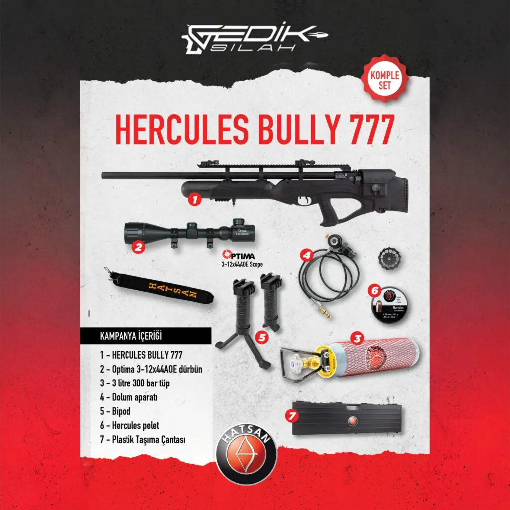 Hatsan Hercules Bully 777 PCP Kampanyalı Full Set