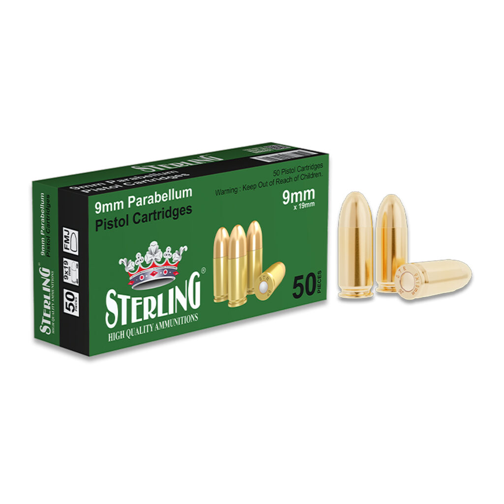 Sterling 9x19 Parabellum FMJ 124 Grain Tabanca Mermisi