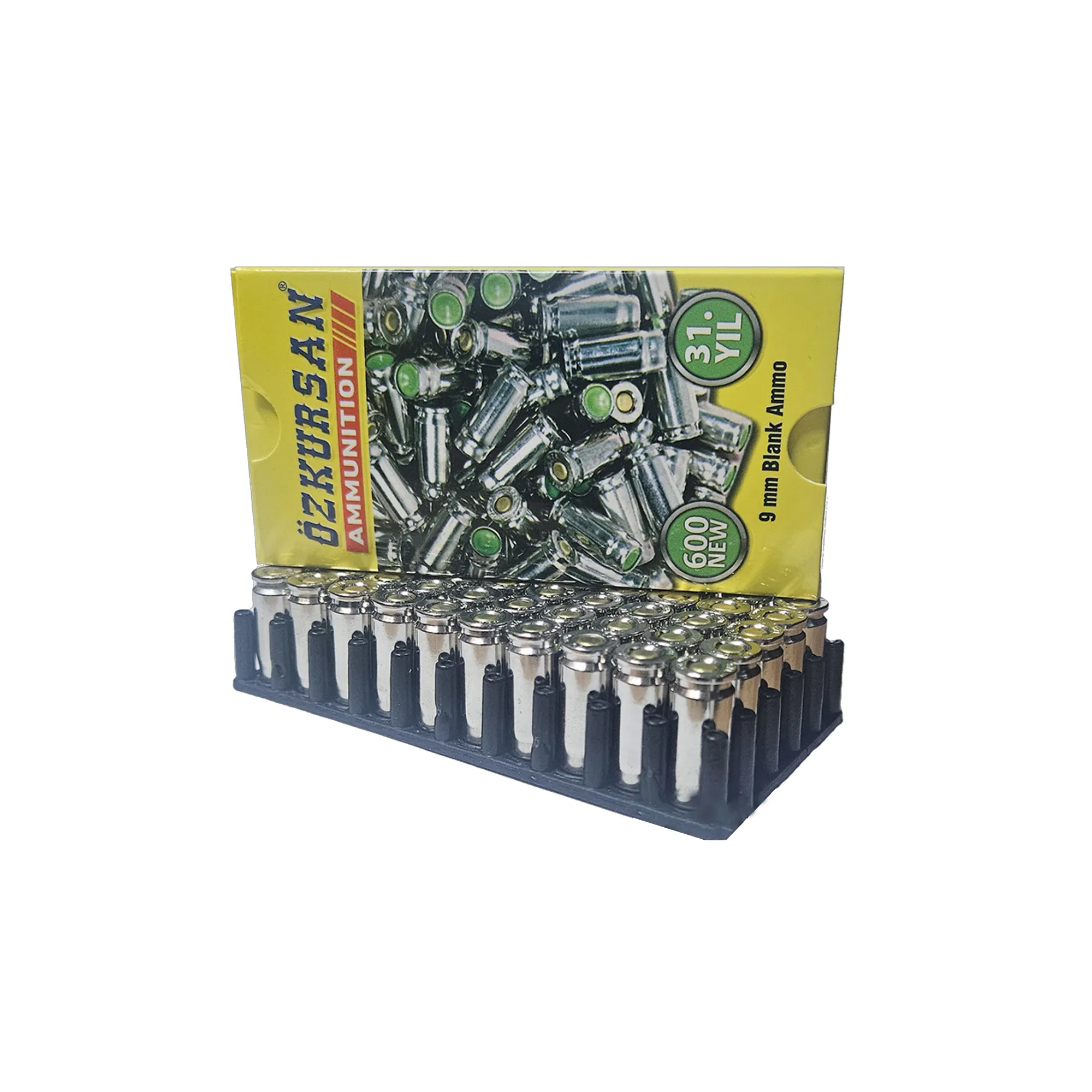 Özkursan 31. Yıl 9MM Beyaz Kurusıkı Tabanca Mermisi (600 BAR)