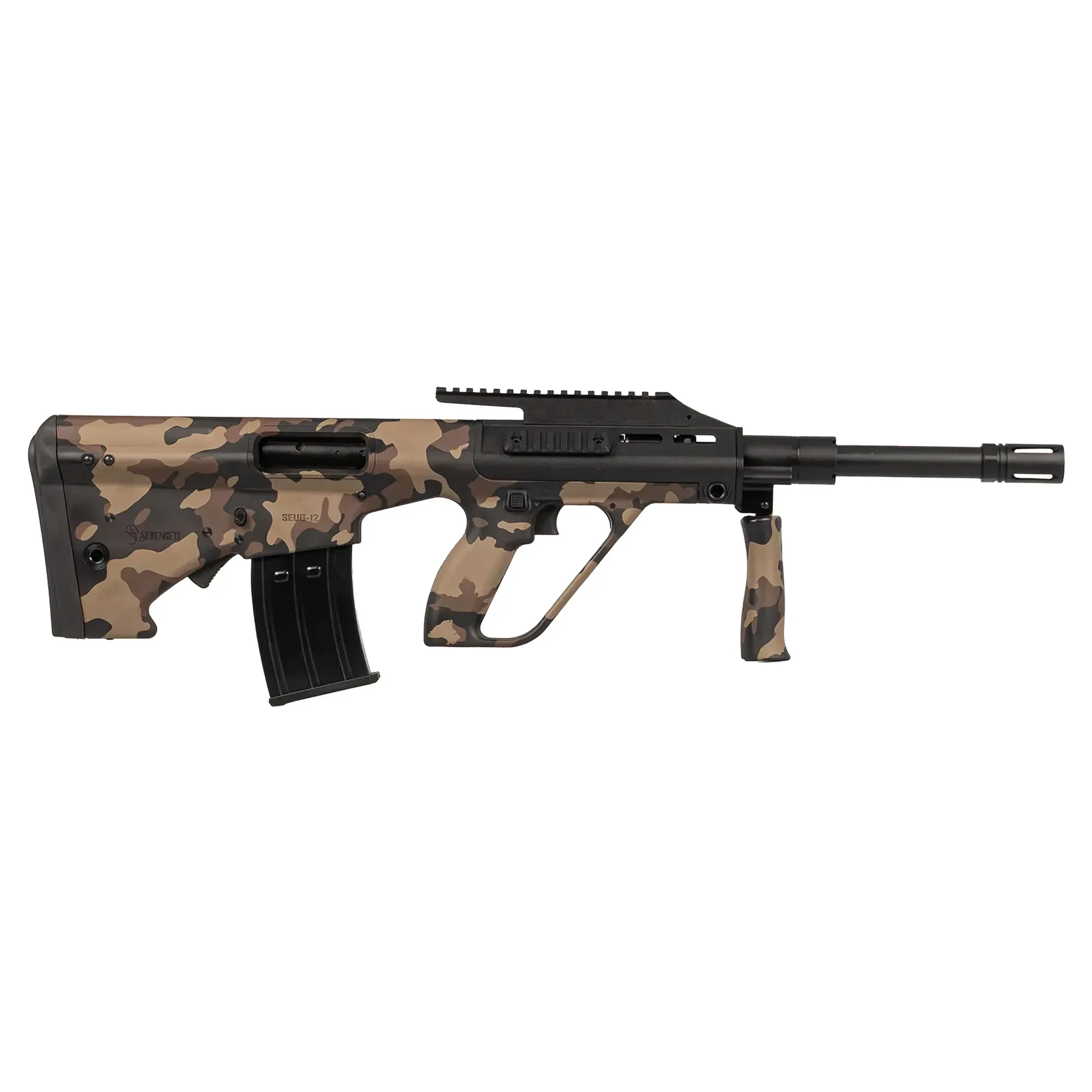 Serengeti AUG 12 Bej Kamuflaj Bullpup Şarjörlü Av Tüfeği Serengeti AUG 12 Bej Kamuflaj Bullpup Şarjörlü Av Tüfeği